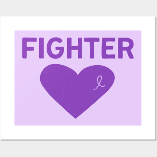 Eating Disorder Warrior Gift Purple Ribbon Gift Lupus Fibromyalgia Anorexia Alzheimers Posters and Art